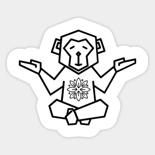 Find your inner peace, take the monkeys advice Sticker